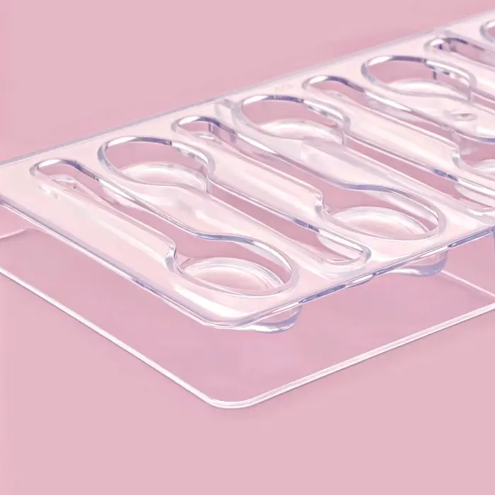 Форма для шоколада KONFINETTA &laquo;Ложки&raquo;, 27.5&times;13.5 см, 10 ячеек 11.5&times;2.7 см, пластик, прозрачная