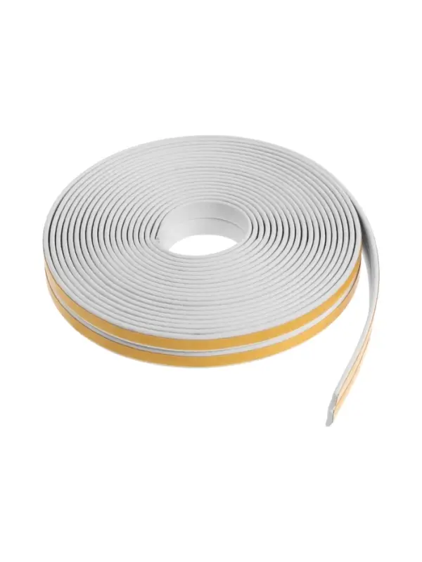 Уплотнитель резиновый ТУНДРА, профиль I, размер 9х2 мм, белый, в упаковке 10 м