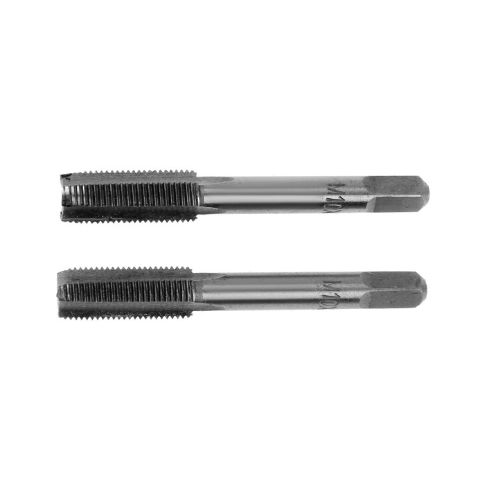 Метчики метрические ручные ТУНДРА, М10 х 1 мм, комплект из 2 шт. Метчики метрические ручные ТУНДРА, М10 х 1 мм, комплект из 2 шт.