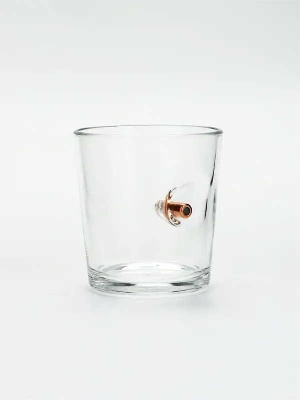 Стакан для виски "Непробиваемый" с пулей, в коробке с местом под бутылку, 250 мл