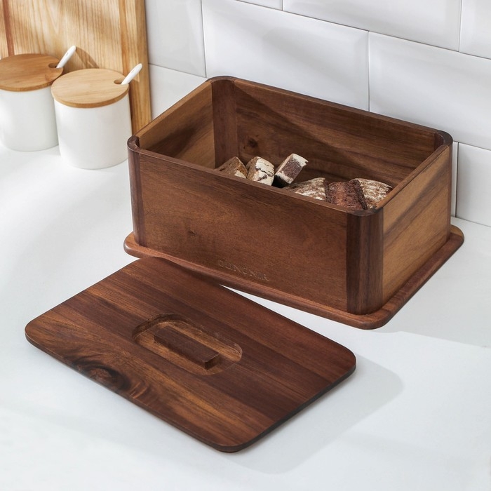 Хлебница, 30×20×13 см, тропическая акация Хлебница, 30×20×13 см, тропическая акация