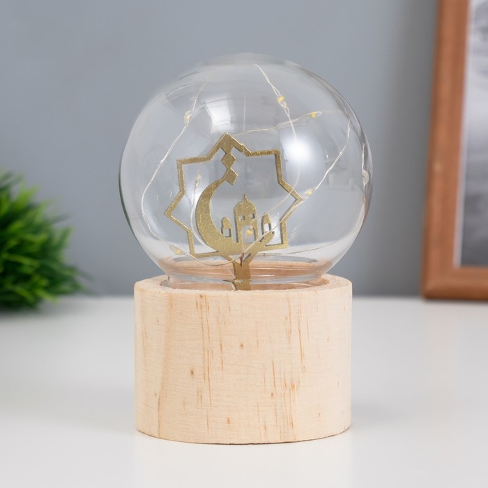 Ночник «Шар-полумесяц» LED 3хAG10 шар 8см 6,5х6,5х11,5см Ночник «Шар-полумесяц» LED 3хAG10 шар 8см 6,5х6,5х11,5см