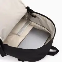 Рюкзак школьный, спортивный, однотонный, 1 отделение, 8 карманов, 31&times;12&times;42 см, чёрный