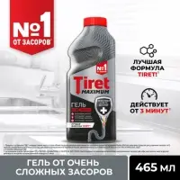 Средство дезинфицирующее "Tiret",максимум, для канализационных труб, 465 мл
