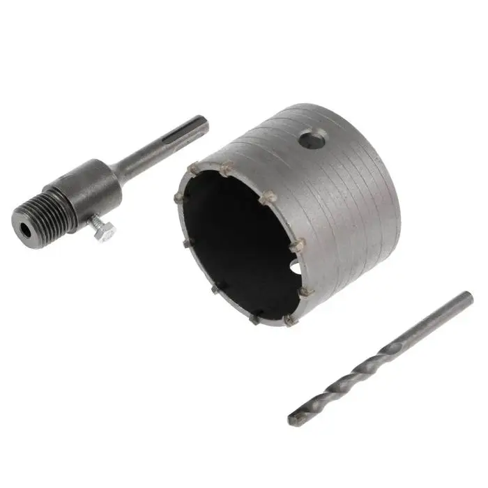 Коронка буровая в сборе ТУНДРА, SDS-plus, М22×80 мм Коронка буровая в сборе ТУНДРА, SDS-plus, М22×80 мм