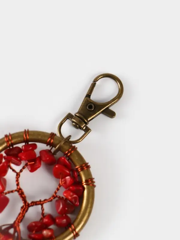 Брелок ловец снов Брелок ловец снов "Великое древо" 19 см, цв. красный