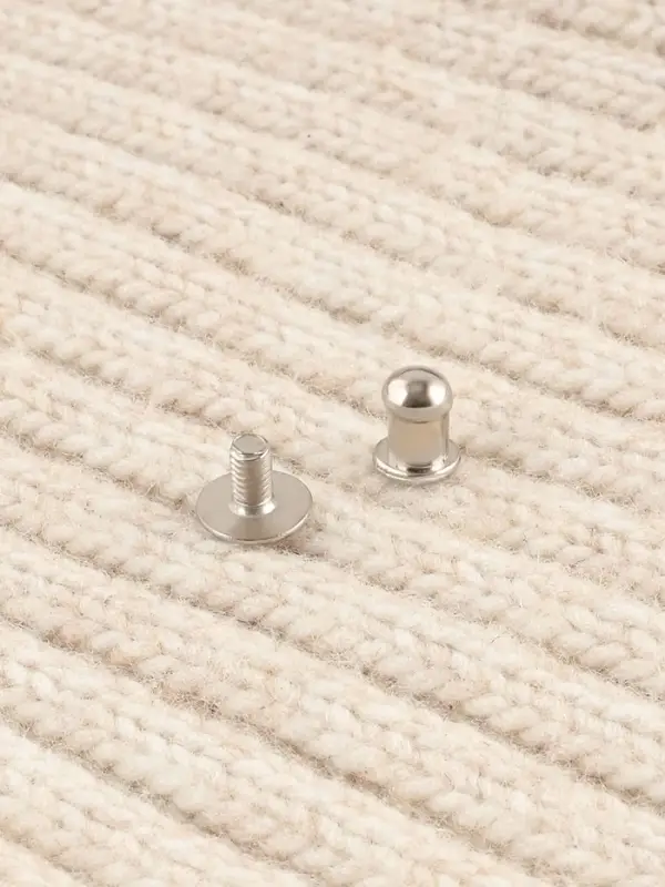 Бирка с кнопкой Hand made, 8&times;1.5 см, 10 шт., белая, чёрная