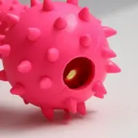 Жевательная игрушка для собак &laquo;Грозная гантель&raquo;, 15&times;5 см, розовая