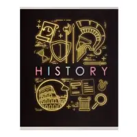 Тетрадь предметная 48 листов в клетку Calligrata, &laquo;СуперНеон. История&raquo;, обложка мелованный картон