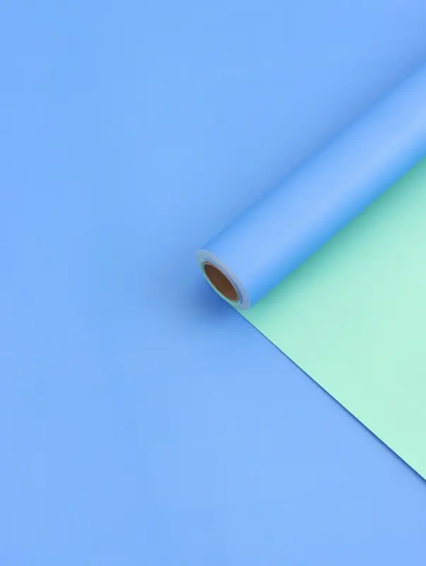 Пленка матовая для цветов, светло-бирюзовый, голубой, 0.58&times;10 м