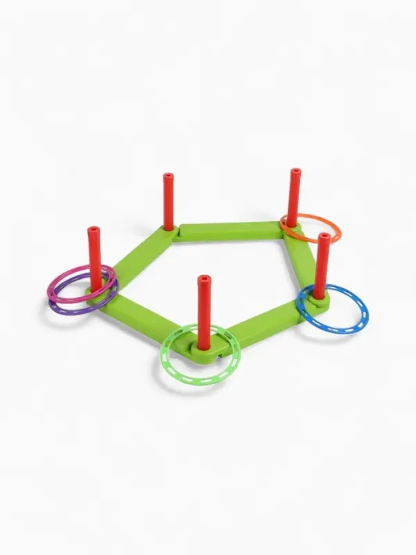 Кольцеброс, 5 стоек, 5 колец, цвет МИКС