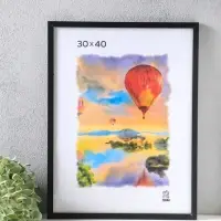 Фоторамка для фото 30х40 см, FIX, мдф, (пластик экран) чёрный