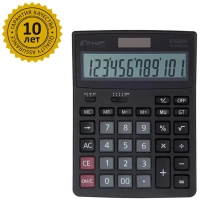 Калькулятор настольный ПОЛНОРАЗМ. КОМУС E1520A,12-р, дв.пит,183x135мм,черн