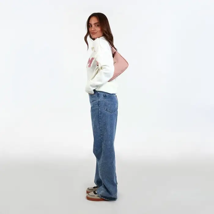 Сумка женская багет на молнии, 25&times;7&times;13.5 см, розовая