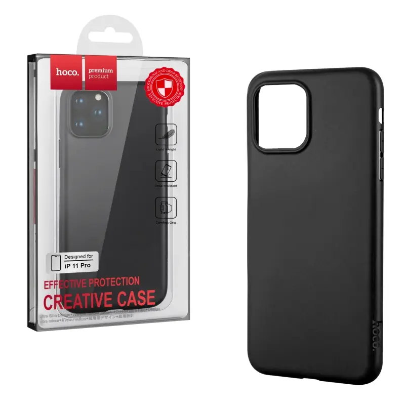 Чехол IPh 11 Pro TPU черный Creative Case HOCO Чехол IPh 11 Pro TPU черный Creative Case HOCO
