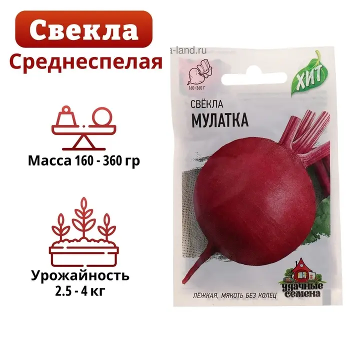 Семена Свекла Семена Свекла "Мулатка", ц/п, 1 г серия ХИТ х3