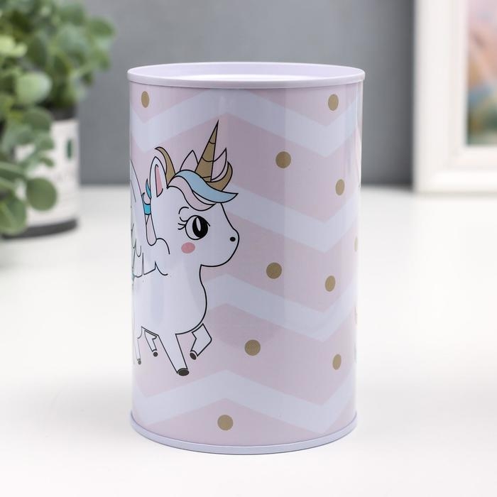 Копилка металл банка Копилка металл банка "Единорог с крыльями" МИКС 12х8х8 см