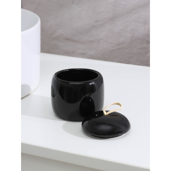 Набор аксессуаров для ванной комнаты SAVANNA Monro, 4 предмета (мыльница, дозатор для мыла 450 мл, стакан, баночка), цвет чёрный Набор аксессуаров для ванной комнаты SAVANNA Monro, 4 предмета (мыльница, дозатор для мыла 450 мл, стакан, баночка), цвет чёрный