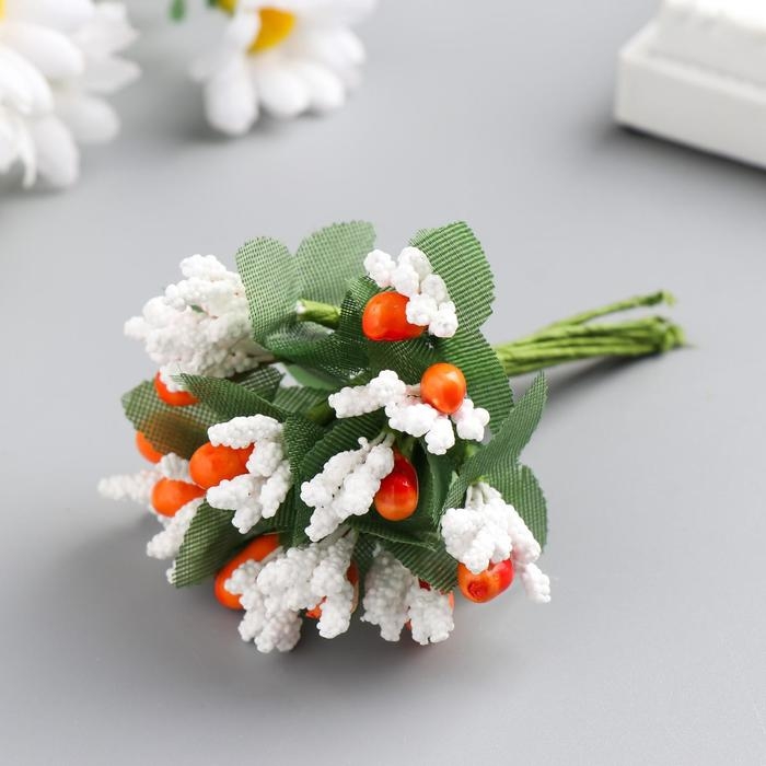 Декор для творчества Декор для творчества "Зимние цветы"МИКС 10 см (1 набор=1 букету) в букете 12 цветов