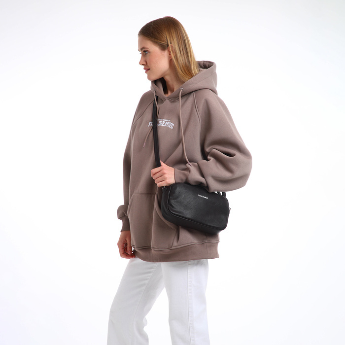 Сумка женская через плечо TEXTURA, маленький размер, цвет чёрный Сумка женская через плечо TEXTURA, маленький размер, цвет чёрный