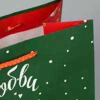 Пакет подарочный новогодний ламинированный &laquo;Лисёнок&raquo;, 26&times;32&times;12 см