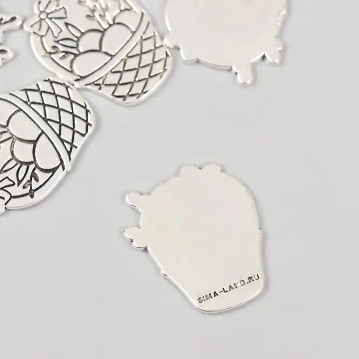 Декоративный элемент для творчества «Арт Узор. Пасхальная корзинка с вербой», 2.5×2.1 см