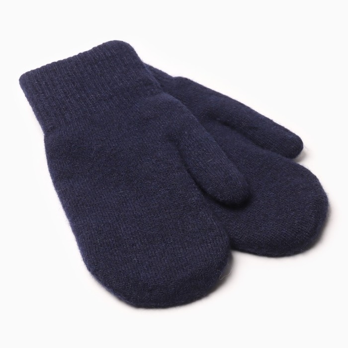 Варежки женские с мехом внутри ВЖ632-01, цвет темно-синий, р-р 7-8 Варежки женские с мехом внутри ВЖ632-01, цвет темно-синий, р-р 7-8