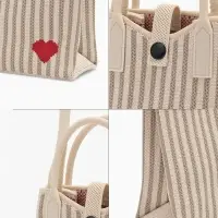 Сумка подр Сердце, 12*4*17, отд на кнопке, дл ремень, бело/серый Сумка подр Сердце, 12*4*17, отд на кнопке, дл ремень, бело/серый