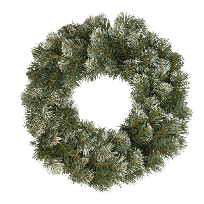 Рождественский венок  Рождественский венок "Праздничный" заснеженный 40 см., 90 веток