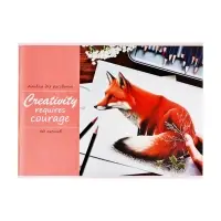 Альбом для рисования Calligrata &laquo;Лисица&raquo; А4, 40 листов, на скрепке, плотность листов 100 г/м&sup2;, обложка из мелованной бумаги