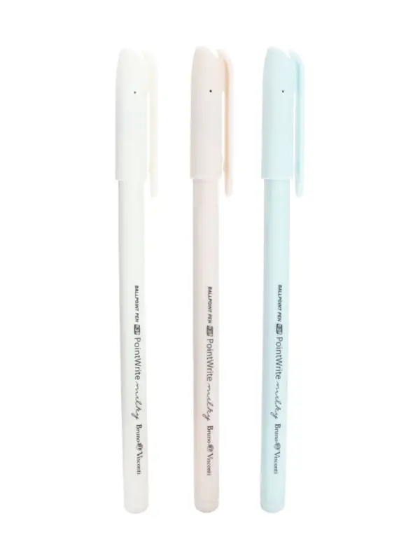 Ручка шариковая, BrunoVisconti PointWrite Milky, 0.38 мм, стержень синий, МИКС