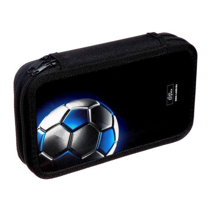 Пенал 2 секции, 125 х 205 х 40 мм, Calligrata 30П26/2 Пенал 2 секции, 125 х 205 х 40 мм, Calligrata 30П26/2 "Мяч футбол", ламинированный картон