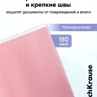 Папка-конверт на ZIP-молнии А4, 180 мкм, ErichKrause Fizzy Pastel, микс, до 100 листов