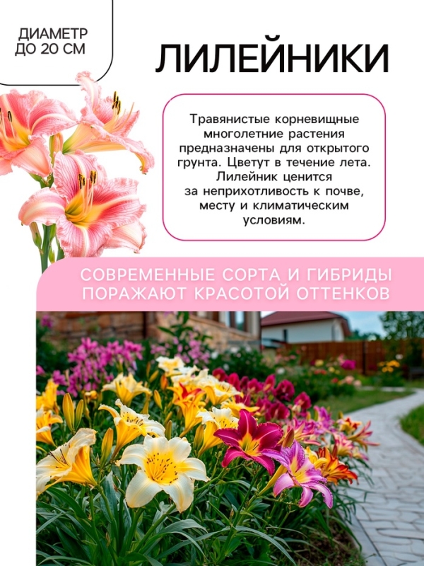 Лилейник Vanilla With Love, многолетник, корневище в пакете с торфогрунтом, р-р I, 1 шт.