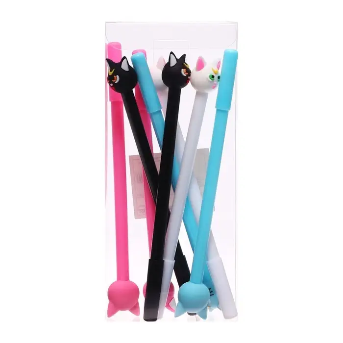 Ручка - прикол гелевая «Кот», синий стержень, МИКС