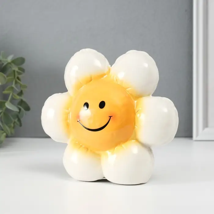 Копилка для денег &laquo;Ромашка-шарик&raquo;, керамика, 7&times;16.4&times;14.5 см