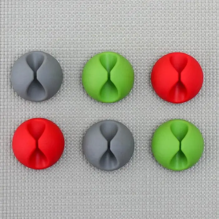 Зажимы для проводов, набор 6 шт., пластик, МИКС