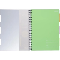 Бизнес-тетрадь 140л,кл,А4,SPIRAL BOOK Салатовый,евросп,обл.пл,раздел.84102