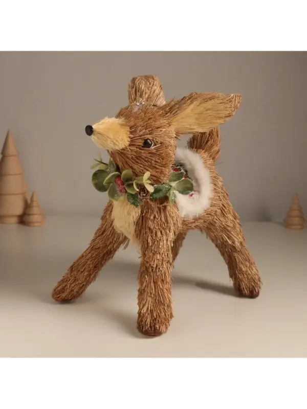 Фигурка новогодняя &laquo;Оленёнок в новогодней накидке&raquo;, 18&times;15&times;21 см