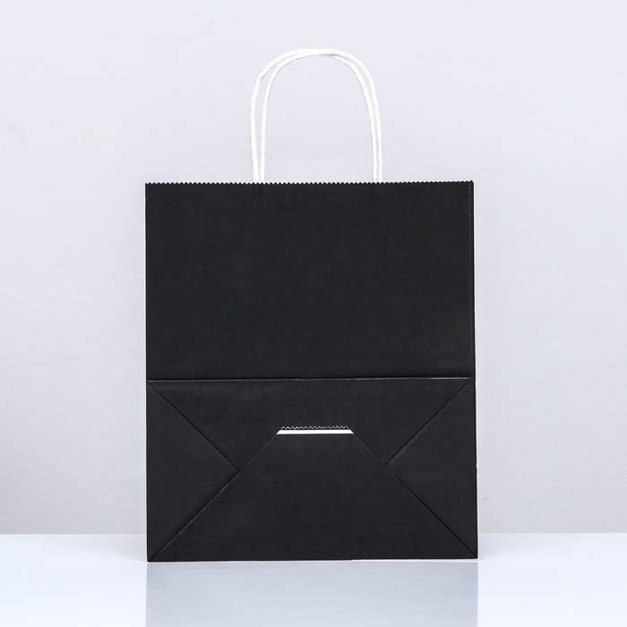 Пакет крафт  Пакет крафт "Радуга", чёрный, 22 х 12 х 25 см, 150 г/м2