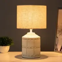 Лампа настольная RISALUX &laquo;Асни&raquo;, Е14, 40 Вт, бело-серая, 19&times;19&times;32 см