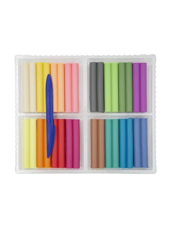 Пластилин мягкий (восковой) 16цв 240г "Фантазия", пастельный