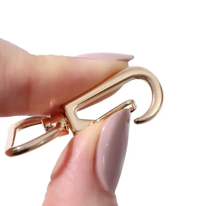 Карабин металлический, 39&times;30 мм / 26&times;2 мм, 10 шт., цвет золотой