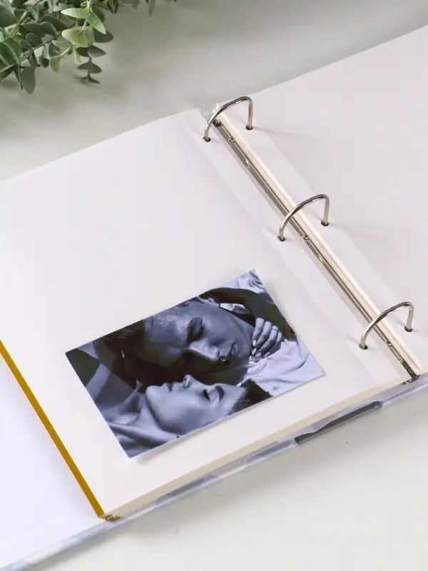 Фотоальбом 50 магнитных листов 23X28см, Фотоальбом 50 магнитных листов 23X28см, "Малыш в белой шапочке", пер-т 3-кольца