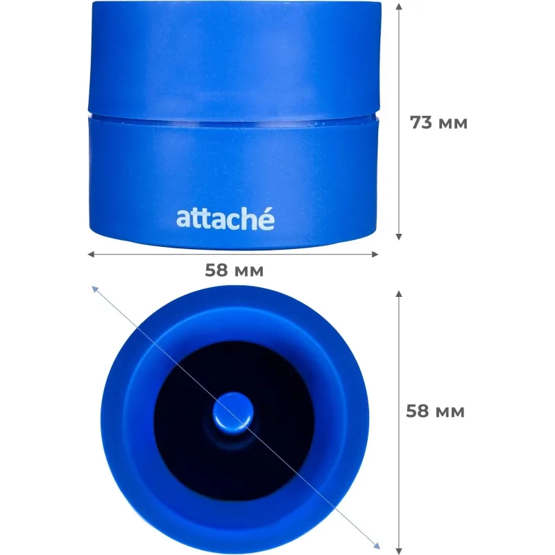 Скрепочница магнитная Attache, груглая, цвет синий