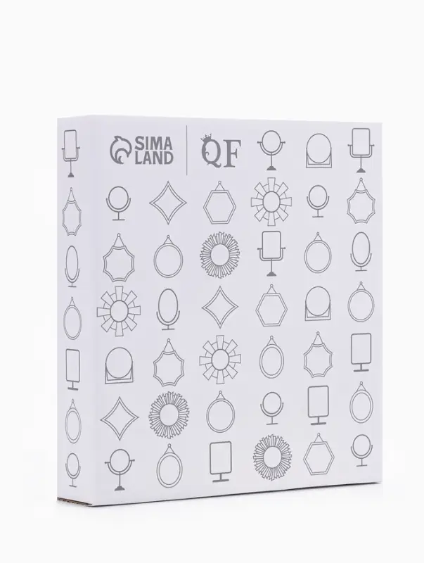 Зеркало настольное, с увеличением х2, двустороннее, 13&times;17 см, (d=10.5 см), прозрачное