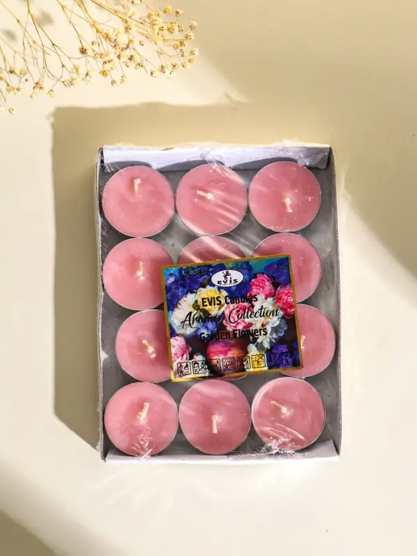 Набор ароматических чайных свечей 12 шт, d 37 мм, 15 гр, 4 часа горения, садовые цветы Набор ароматических чайных свечей 12 шт, d 37 мм, 15 гр, 4 часа горения, садовые цветы