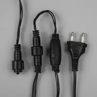 Гирлянда &laquo;Бахрома&raquo; 3&times;0.6 м, IP44, УМС, тёмная нить, 160 SMD-LED, свечение мульти, 220 В