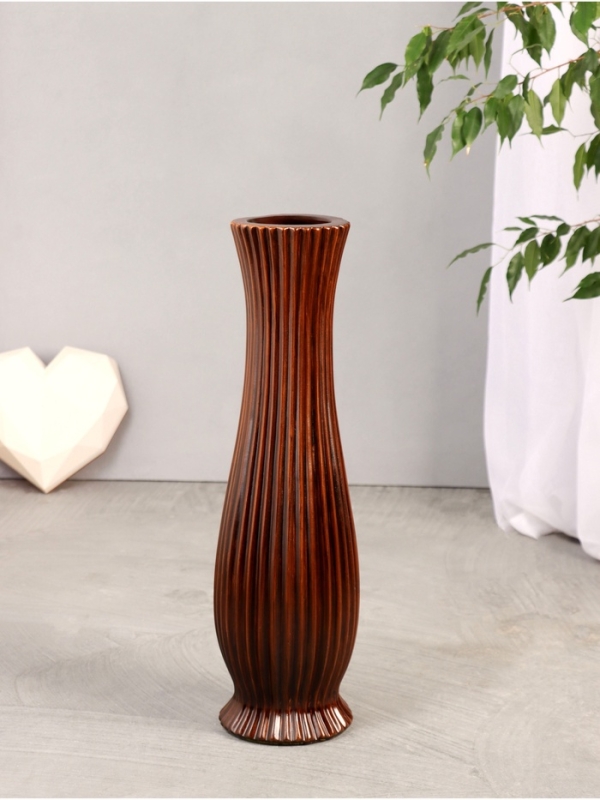 Ваза керамика напольная Ваза керамика напольная "Чедвиг" 57х13 см, коричневый