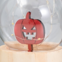 Ночник «Шар-тыква» LED 3хAG10 шар 8см 6,5х6,5х11,5см